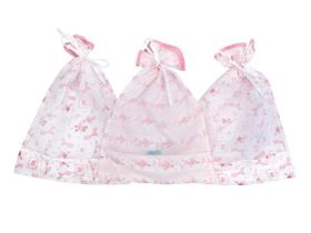 kit C/3 Saquinho Maternidade Organizador Menina Mala Bebe kit C/3 Saquinho Maternidade Organizador Menina Mala Bebe