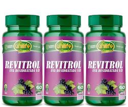 KIT C/3 Semente De Uva Revitrol Resveratrol 60 Caps Unilife KIT C/3 Semente De Uva Revitrol Resveratrol 60 Caps Unilife