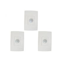 Kit C/3 - Sensor Qualitronix Parede Embutir Foto 180 Bra... Kit C/3 - Sensor Qualitronix Parede Embutir Foto 180 Bra...