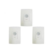 Kit C/3 - Sensor Qualitronix Parede Embutir Foto 180O. Co... Kit C/3 - Sensor Qualitronix Parede Embutir Foto 180O. Co...