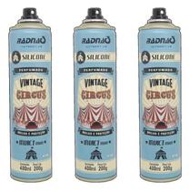 KIT C/ 3 Silicone Spray Perfumado AutomotivO Vintage Circus Invict Man RADNAQ