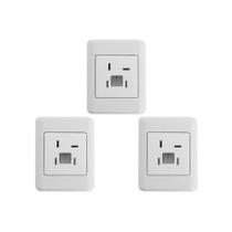 Kit C/3 - Sistema Perlex Branca (Tomada Fone+Modulo) 3063Br