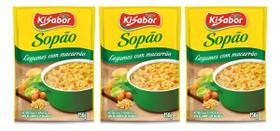 Kit C/3 Sopão Legumes Com Macarrão Kisabor 150g