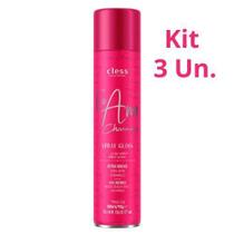 Kit C/3 Spray De Brilho Gloss Eu Amo Charming 300Ml - Cless
