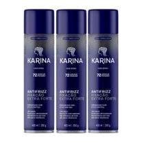 KIT C/3 Spray Fixador para Cabelo Karina Controle & Volume Extra Forte 400ml KIT C/3 Spray Fixador para Cabelo Karina Controle & Volume Extra Forte 400ml