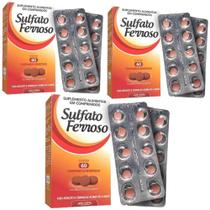 Kit C/3 Sulfato Ferroso C/60 Comprimidos - Arte Nativa Kit C/3 Sulfato Ferroso C/60 Comprimidos - Arte Nativa