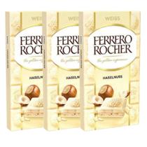 Kit c/3 Tabletes de chocolate Ferrero rocher 90g - Branco