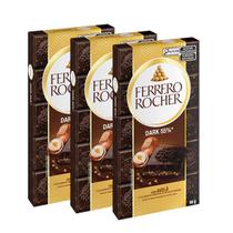 Kit c/3 Tabletes de chocolate Ferrero rocher 90g - Dark 55%