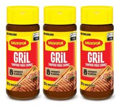 Kit C/3 Tempero Gril Maggi Vidro 120g Kit C/3 Tempero Gril Maggi Vidro 120g