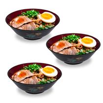 Kit C/ 3 Tigelas Japonesas Para Lámen Lamenbati Folhas