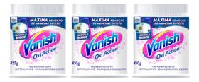 Kit C/3 Tira Manchas Vanish Crystal White Oxi Action 450g