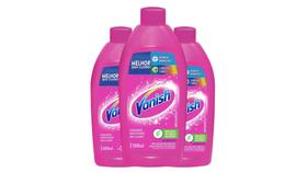 Kit c/ 3 Tira Manchas Vanish Líquido Roupas Coloridas 500ml