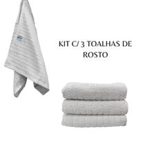 Kit C/3 Toalha De Rosto Briza 100% Algodão - Branca Kit C/3 Toalha De Rosto Briza 100% Algodão - Branca