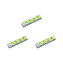 Kit C/3 - Tomada Barra Fiolux Quadrupla 2Polos+T20A Cinza