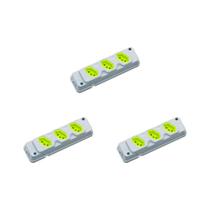 Kit C/3 - Tomada Barra Fiolux Tripla 2P 20A Cinza