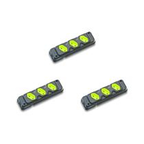 Kit C/3 - Tomada Barra Fiolux Tripla 2P 20A Preto