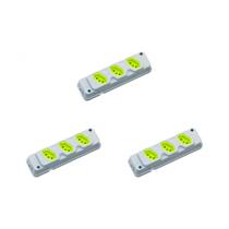 Kit C/3 - Tomada Barra Fiolux Tripla 2P+T20A Cinza Kit C/3 - Tomada Barra Fiolux Tripla 2P+T20A Cinza