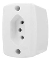 Kit c/ 3 Tomada Ilumi Sobrepor Retangular Bipolar 20a 250v