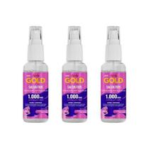 Kit c/ 3 Uinidades de Tônico Niely Gold Salva Fios 100ml