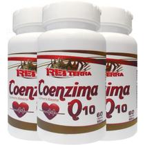 KIT C/3 Un. Coenzima Q10 + Vit E 60 Cápsulas - Rei Terra KIT C/3 Un. Coenzima Q10 + Vit E 60 Cápsulas - Rei Terra