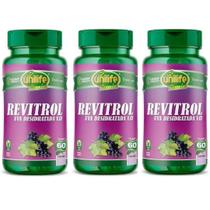 KIT C/3 Un De Sem Uva Revitrol Resveratrol Premium 500mg 180 Caps KIT C/3 Un De Sem Uva Revitrol Resveratrol Premium 500mg 180 Caps