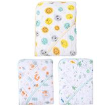 Kit C/ 3 Un De Toalha De Banho Fralda Soft C/Capuz P/Bebê