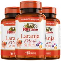 KIT C/3 Un. Laranja Mor o Moro sil + Zinco Vit. A Vit. C Vit. E Premium 60 Cáps - Rei Terra