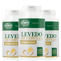 KIT C/3 Un Levedo De Cerveja Complexo B 450mg 600 Comp Unilife
