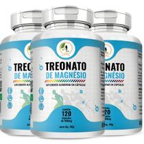 KIT C/3 Un Magnésio L Treonato Puro 360 Capsulas 500mg - Fits Life