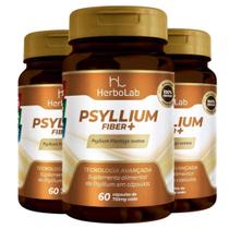 KIT C/3 Un. Psyllium Fiber pro - 60 cáps 700mg - Herbolab