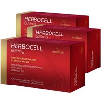 KIT C/3 Un. Suplemento Herbocell Pinus Pinaster 600mg 36 Cáps - Herbolab KIT C/3 Un. Suplemento Herbocell Pinus Pinaster 600mg 36 Cáps - Herbolab