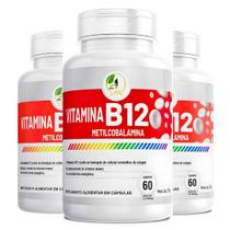 Kit C/ 3 Un. Vitamina B12 Metilcobalamina Fits Life 180 Caps