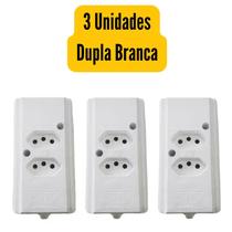 Kit C/3 Und Tomada Tripla 10a/20a Régua P/ Extensão 2P+T