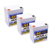 Kit c/ 3 Unidades - 12v 5ah Moura Vrla Agm - Alarme, Nobreak Kit c/ 3 Unidades - 12v 5ah Moura Vrla Agm - Alarme, Nobreak