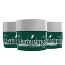 Kit c/3 Unidades de Desodorante Creme Herbissimo 55g Action
