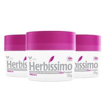 Kit c/3 Unidades de Desodorante Creme Herbissimo Bioprotect 55g Hibisco