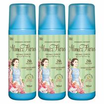Kit c/3 Unidades de Desodorante Spray Alma De Flores 90ml Kit c/3 Unidades de Desodorante Spray Alma De Flores 90ml