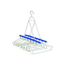 Kit C/3 Varal Fácil Azul com 8 Cabides Praticidade BRASAMI