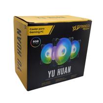 Kit c/ 3 ventoinha 120mm rgb maxxtro yh-s