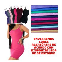 KIT C/3 Vestidos Canelado Alcinha Curto Variados KIT C/3 Vestidos Canelado Alcinha Curto Variados