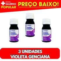 Kit c/3 Violetas Genciana Solução 1% 30ml Uniphar - unifar