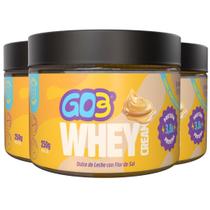 KIT C/3 Whey Cream Go3 Doce De Leite 250g Pré/Pós Treino !