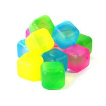 Kit c/30 cubos de gelo artificial ecológico colorido reutilizável