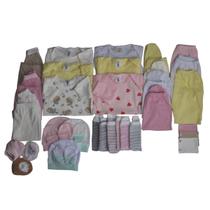 Kit C/36 Body Bebê + Mijão Liso E Estampado Peças Roupa Bebê