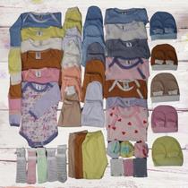 Kit C/36 Body Bebê + Mijão Liso E Estampado Peças Roupa Bebê