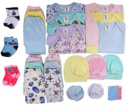 Kit C/36 Body Bebê + Mijão Liso E Estampado Peças Roupa Bebê - Batutinhas Baby