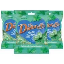 Kit c/ 3pct Bala de Menta Dura Sem Açucar DIETORELLE 70g Kit c/ 3pct Bala de Menta Dura Sem Açucar DIETORELLE 70g