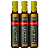 Kit c/ 3un Azeite de Oliva Al Basilico PAGANINI 250ml