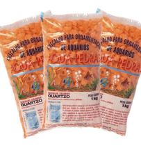 KIT C/ 3UN CASCALHO COLORIDO LARANJA 1KG Nº02 ATOXICO