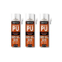 Kit c/ 3un espuma pu uso geral 500ml/320g unipega